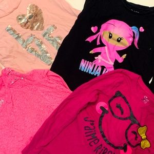 Bundle of 4 Long Sleeve T-shirts Size 7